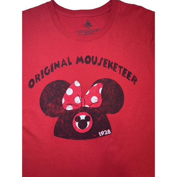 Disney Shirt Womens Extra Large Mouseketeer Minnie Mouse Graphic 1928 Tee XL - Picture 3 of 6
